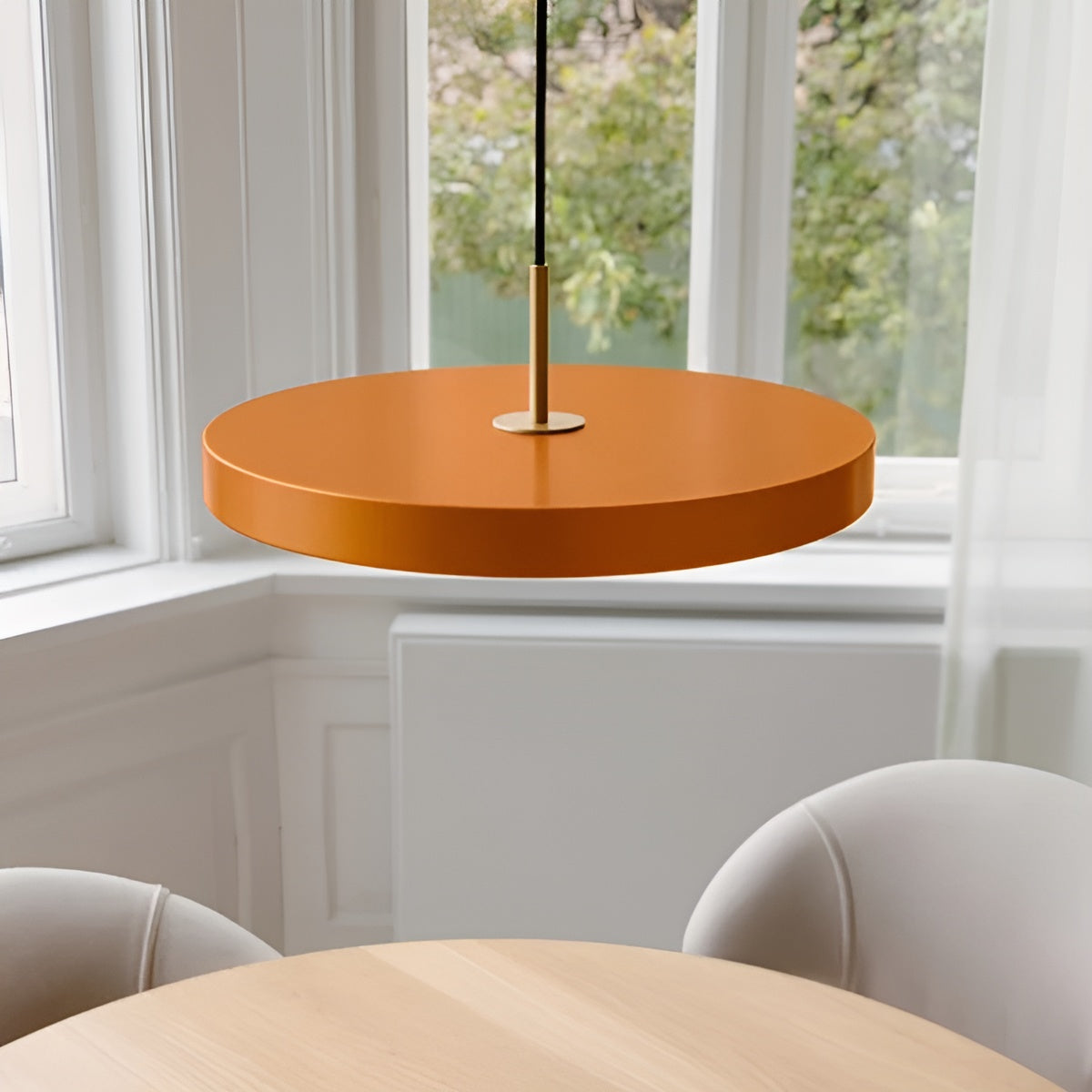 Lampa wisząca ASTERIA PLUS pomarańczowy ze złotą wstawką