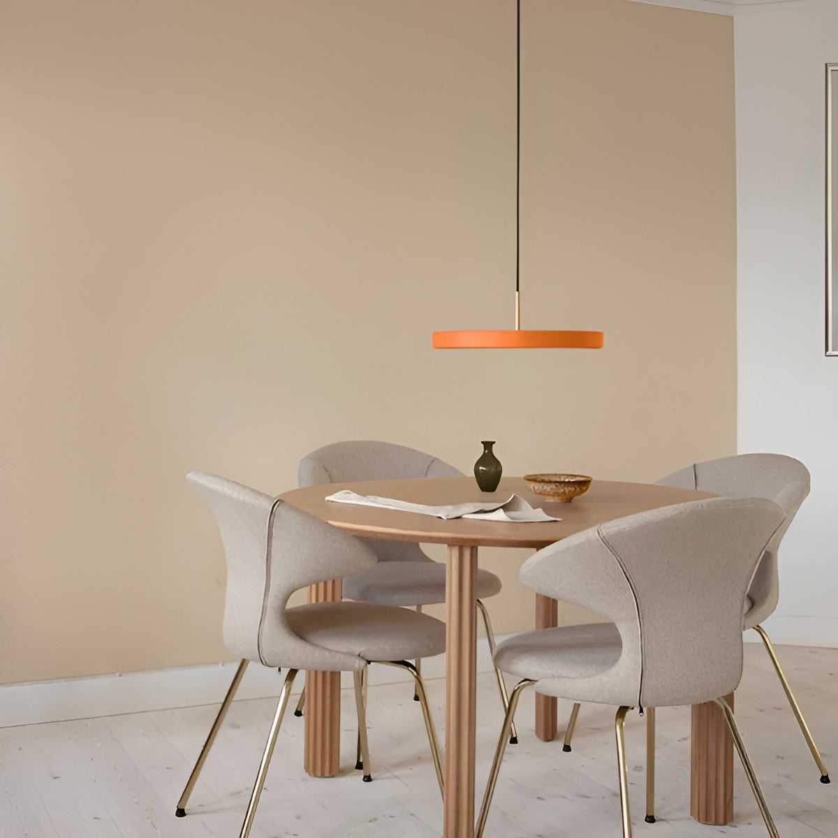 Lampa wisząca ASTERIA PLUS pomarańczowy ze złotą wstawką