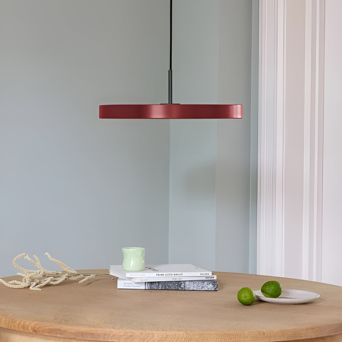 Lampa wisząca ASTERIA PLUS bordowy z czarną wstawką