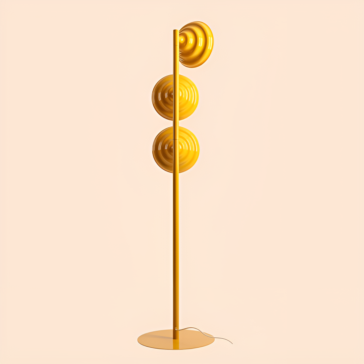 Floor lamp with regulation of shades wave