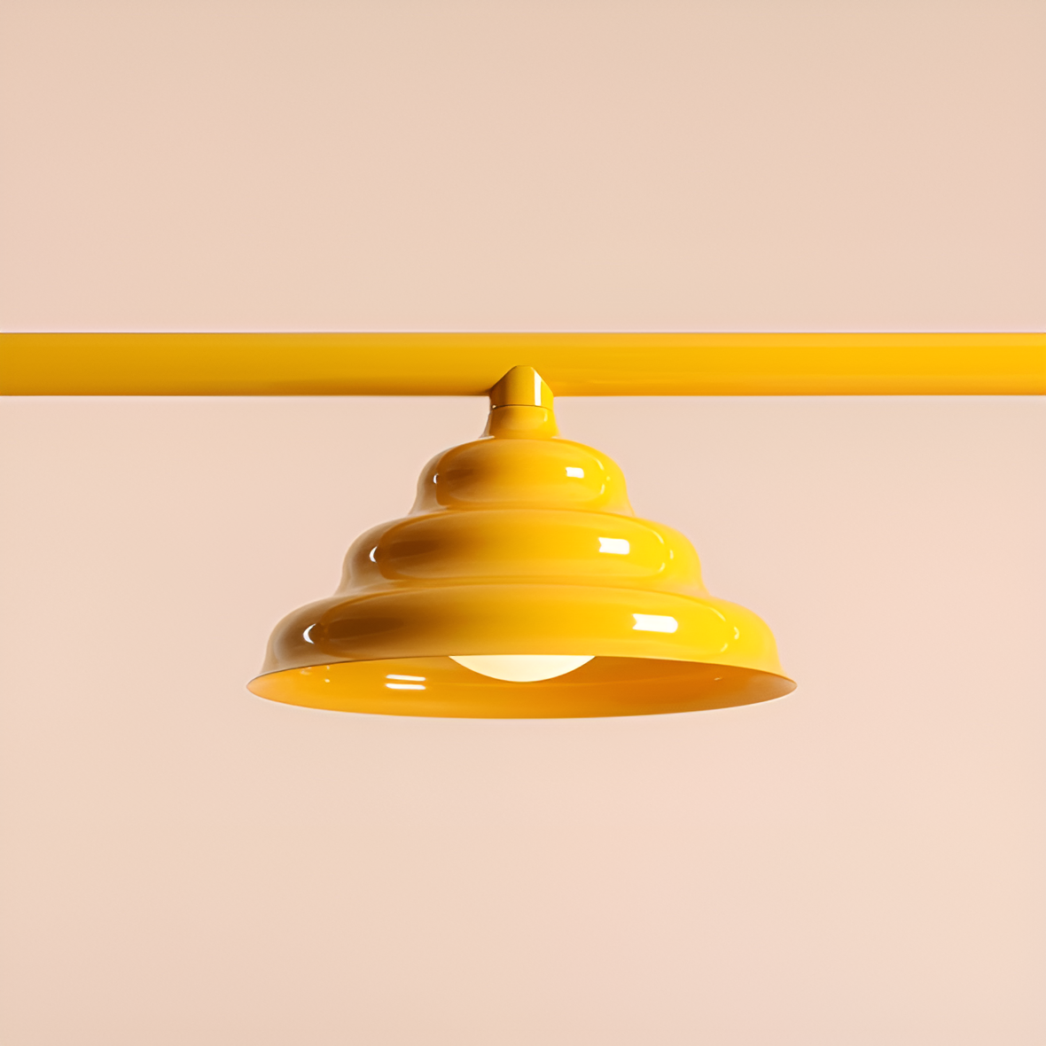 Hanging lamp Wave yellow trio