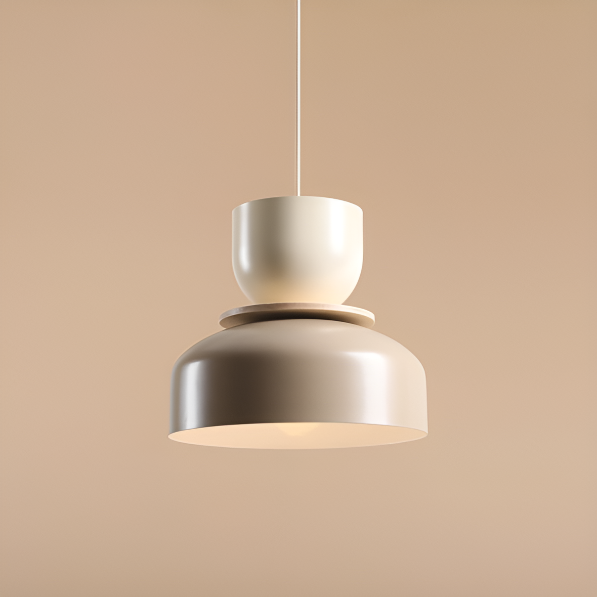Lampa wisząca UTO kremowy z beżowym