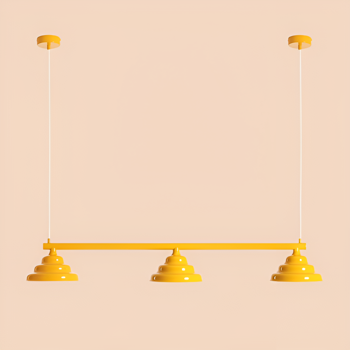 Hanging lamp Wave yellow trio