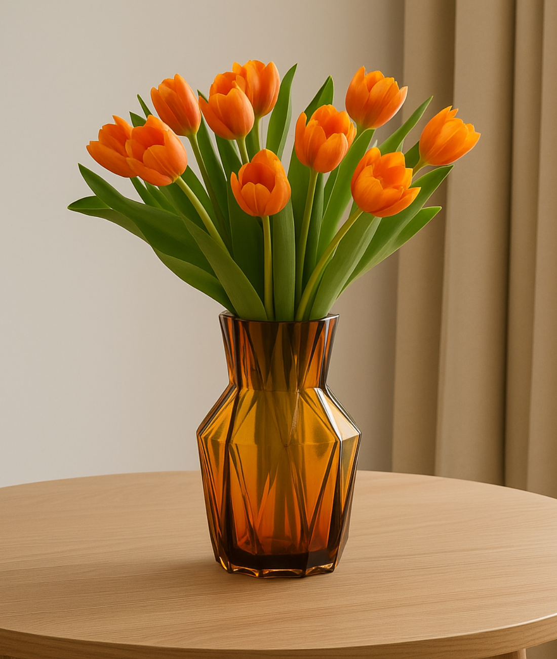 Wazon FOLDS GLASS bursztynowy