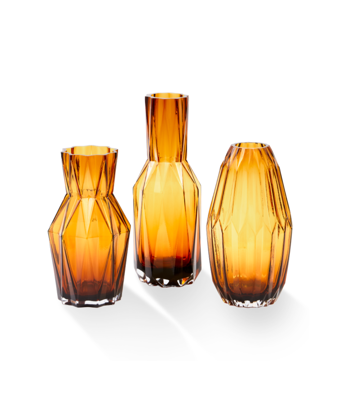 Wazon FOLDS GLASS bursztynowy