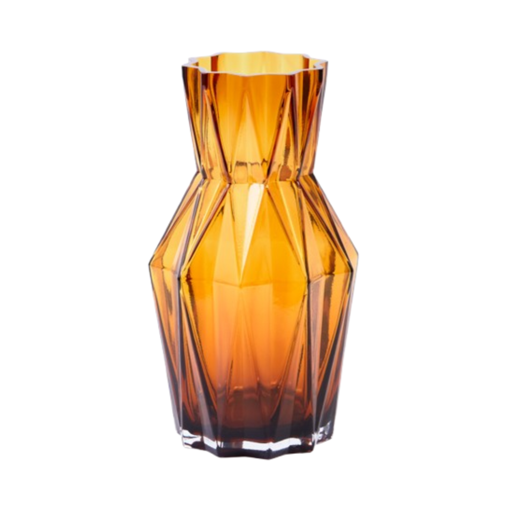 Wazon FOLDS GLASS bursztynowy