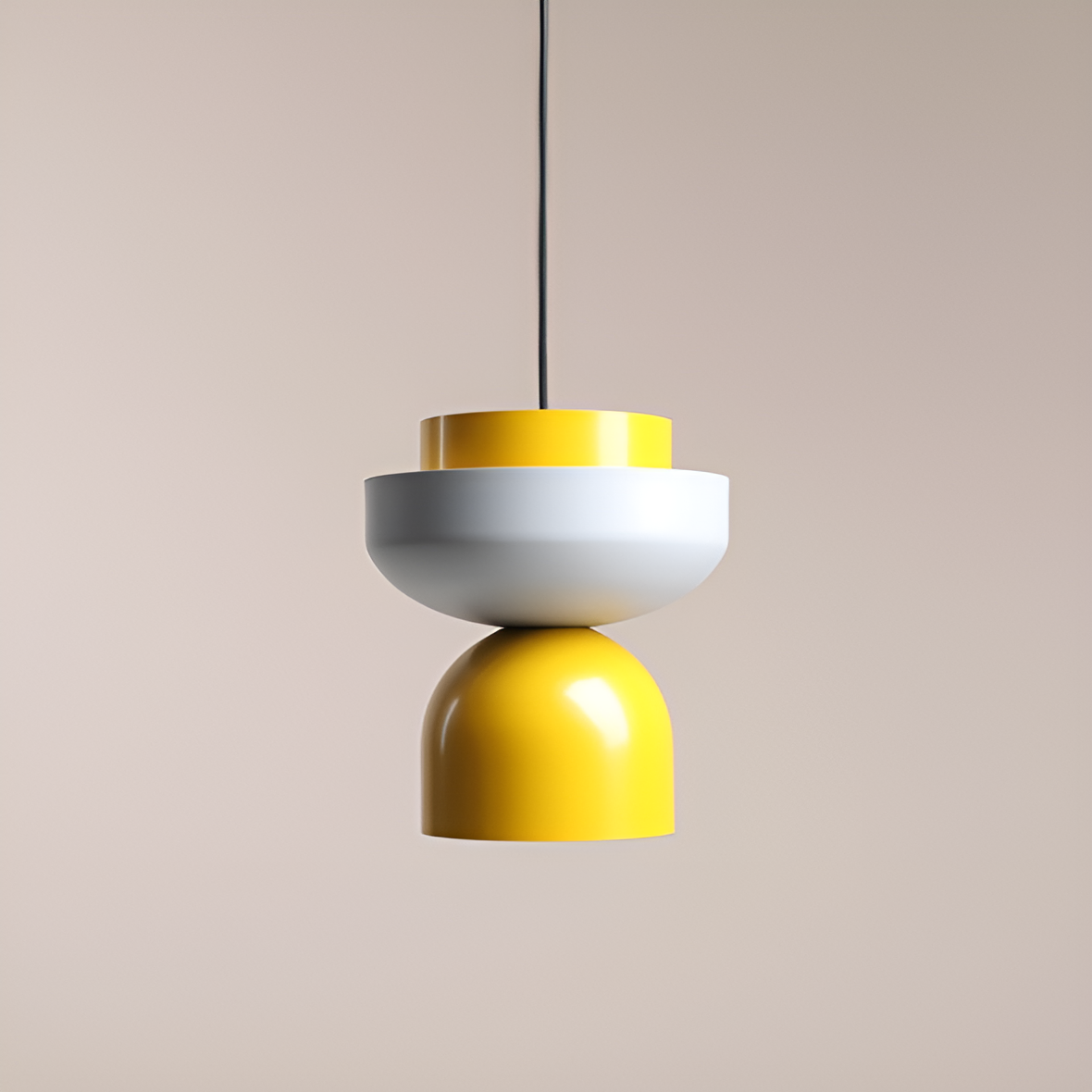 Lampa wisząca ULIA żółty z szarym