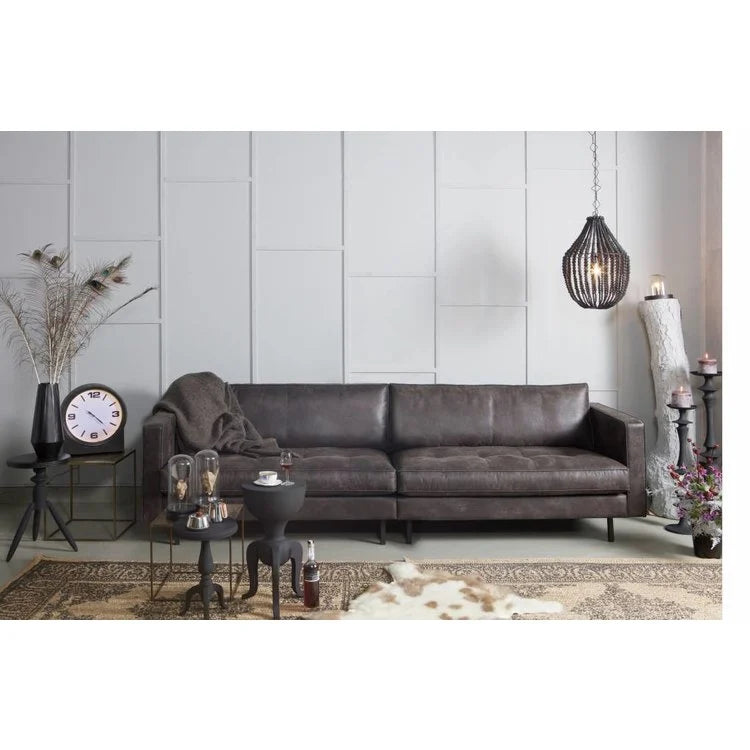 Sofa aksamitna 3-osobowa RODEO CLASSIC musztardowy