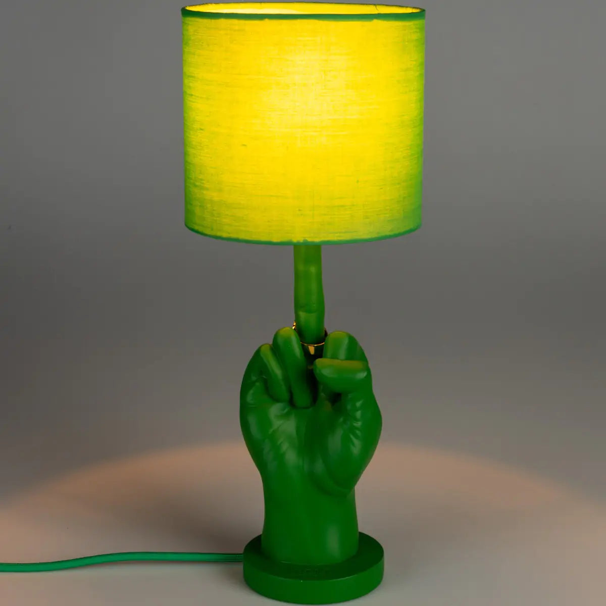 WHAT IF green table lamp