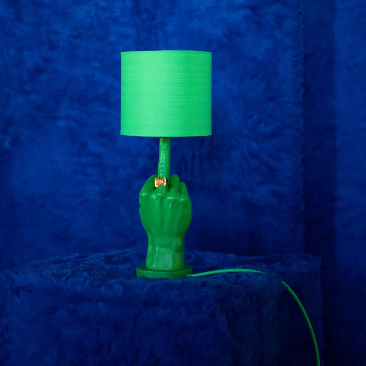 WHAT IF green table lamp