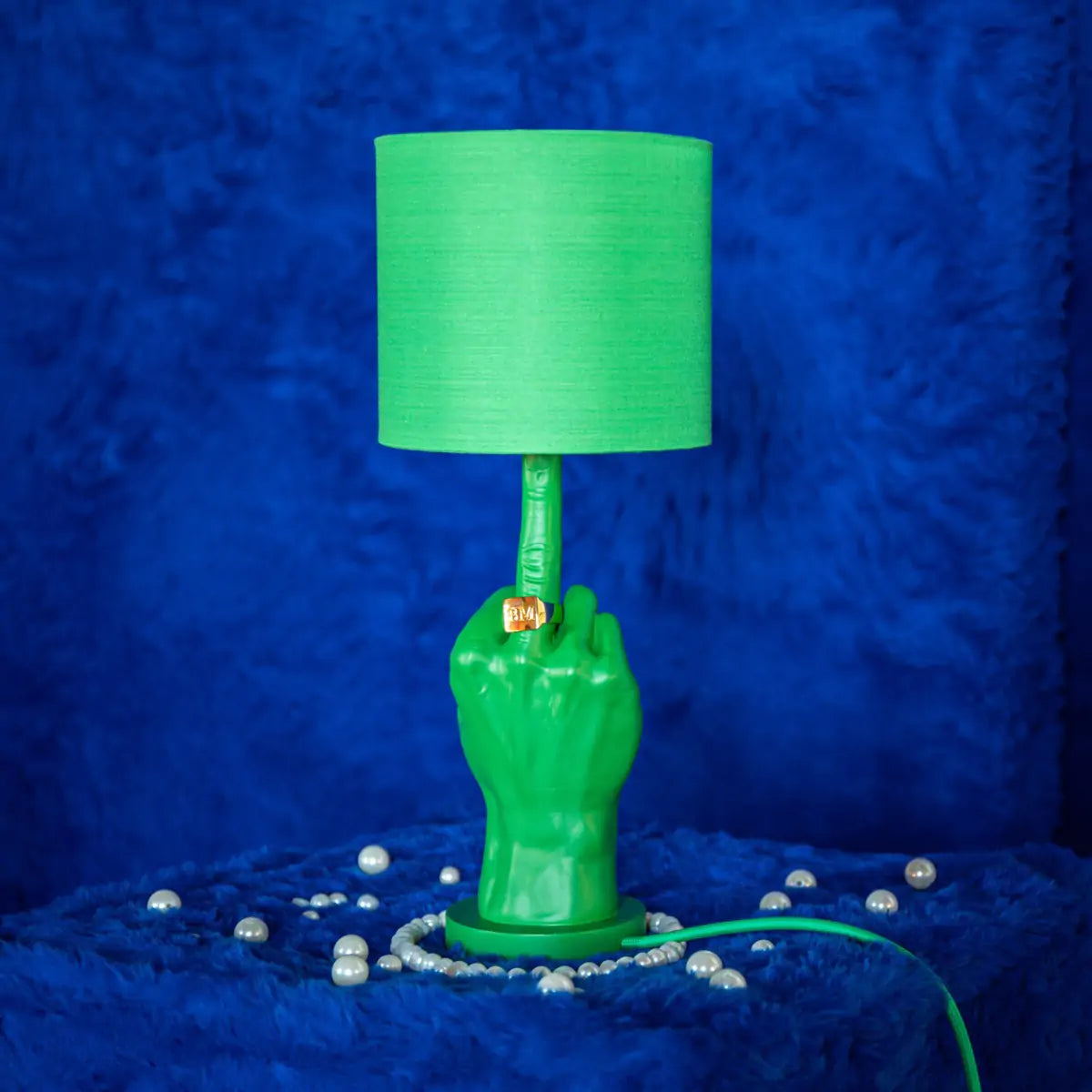 WHAT IF green table lamp