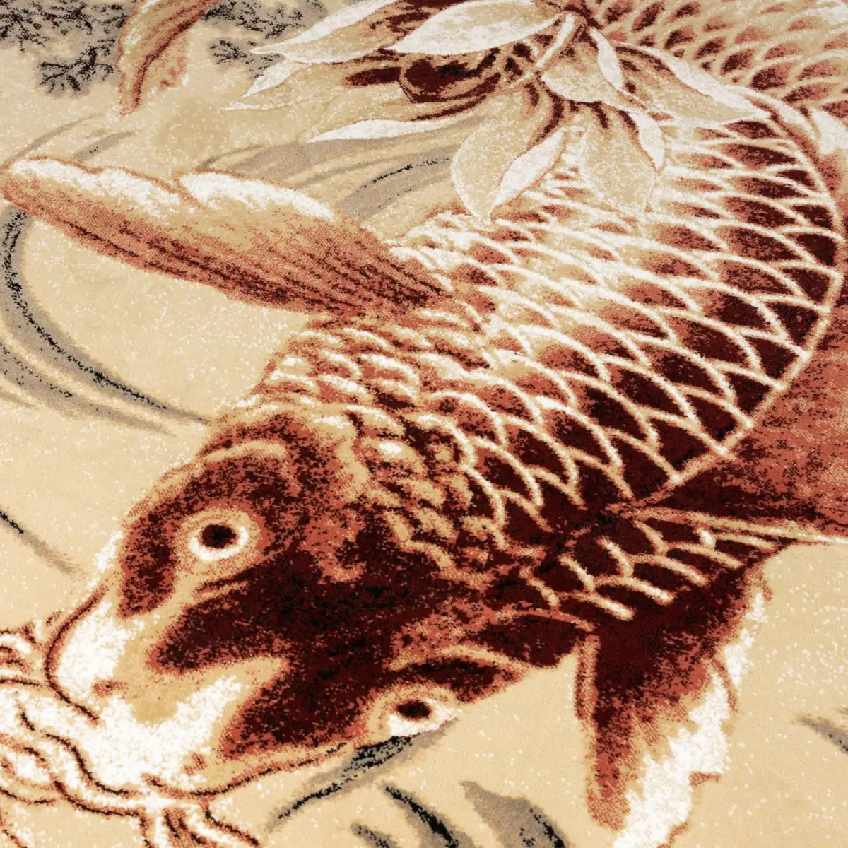 Dywan LEGEND OF KOI CARPET beżowy z brązowym