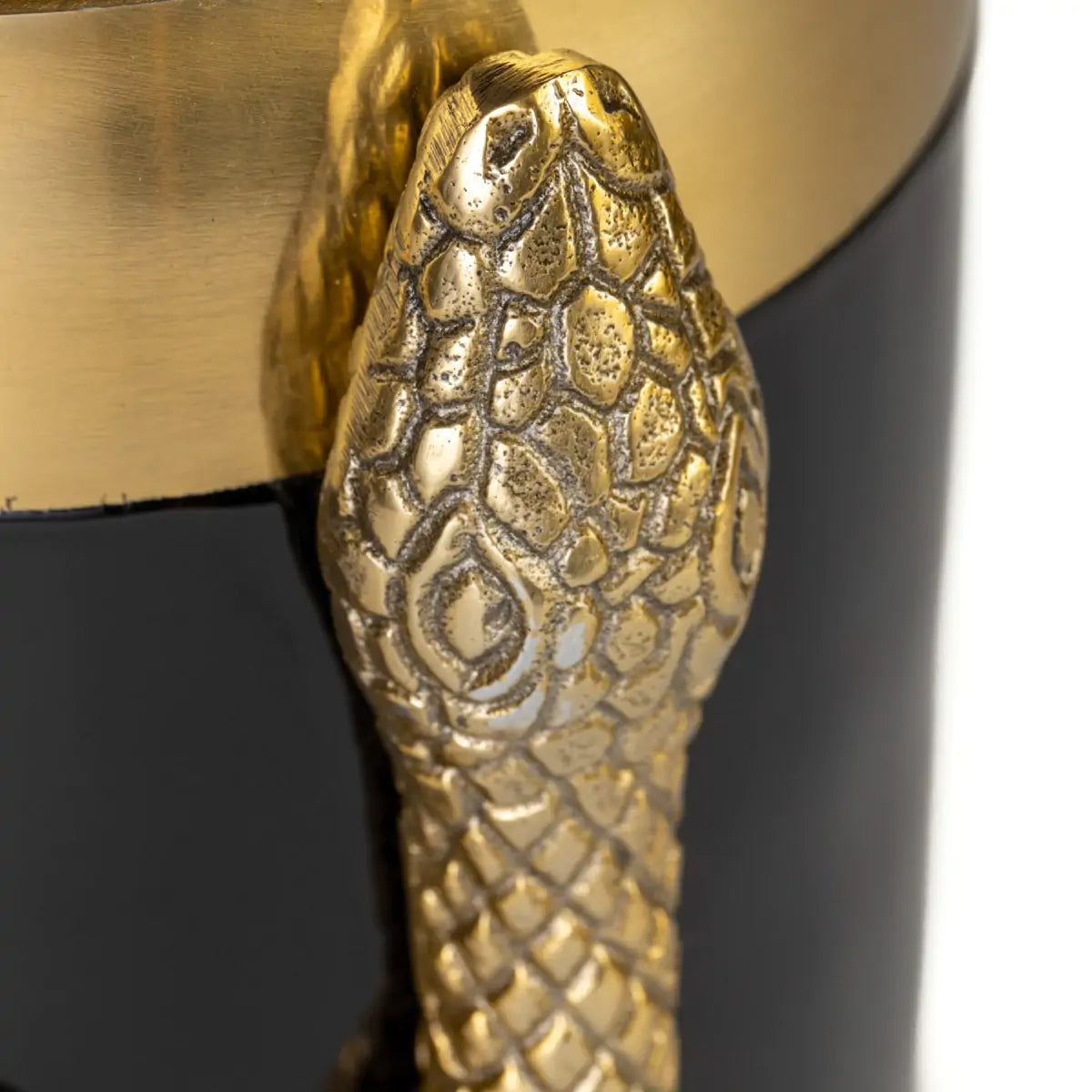 Wazon NEVER HURT A SNAKE VASE czarny ze złotym