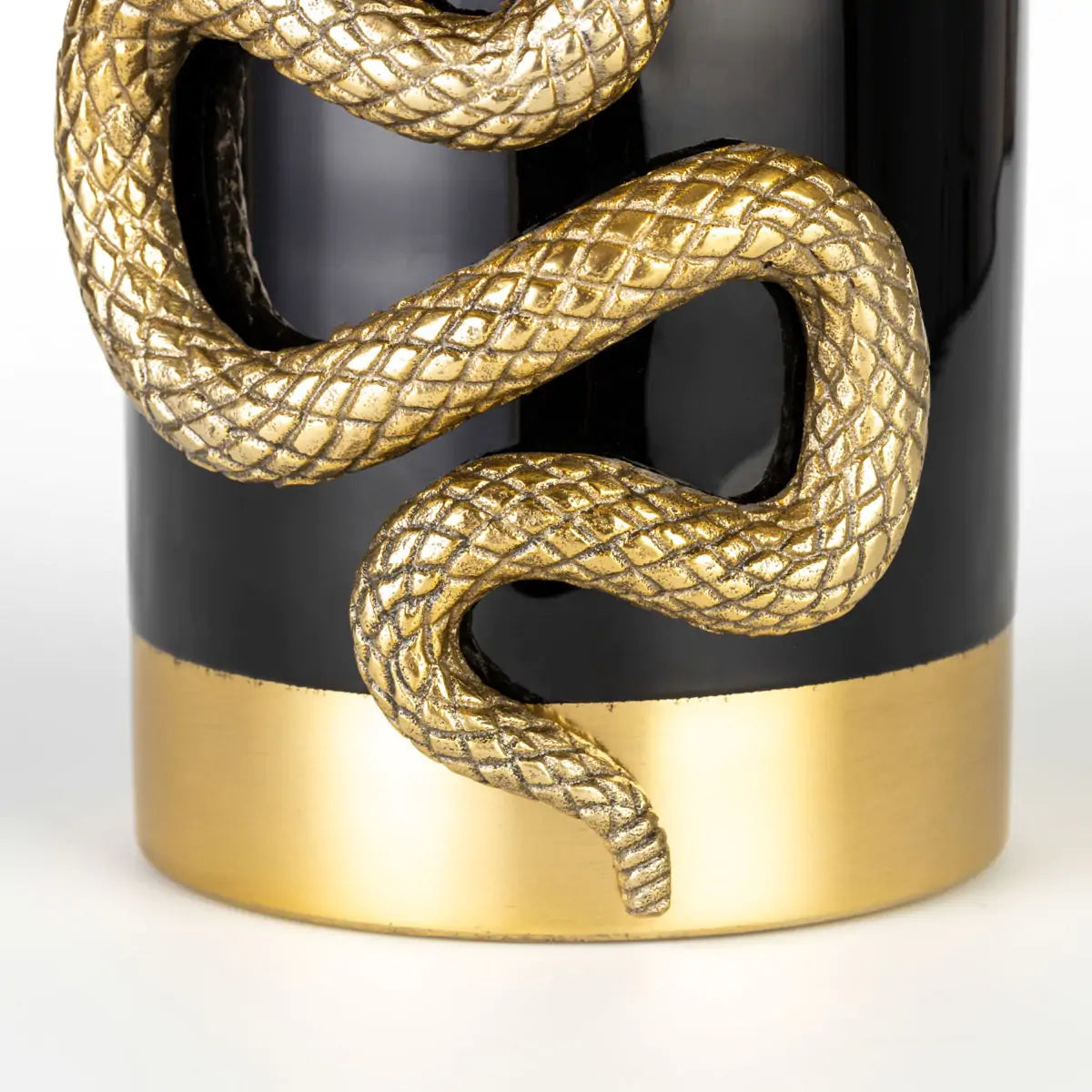 Wazon NEVER HURT A SNAKE VASE czarny ze złotym
