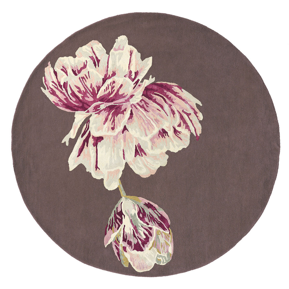 Dywan okrągły TRANQUILITY AUBERGINE brązowy