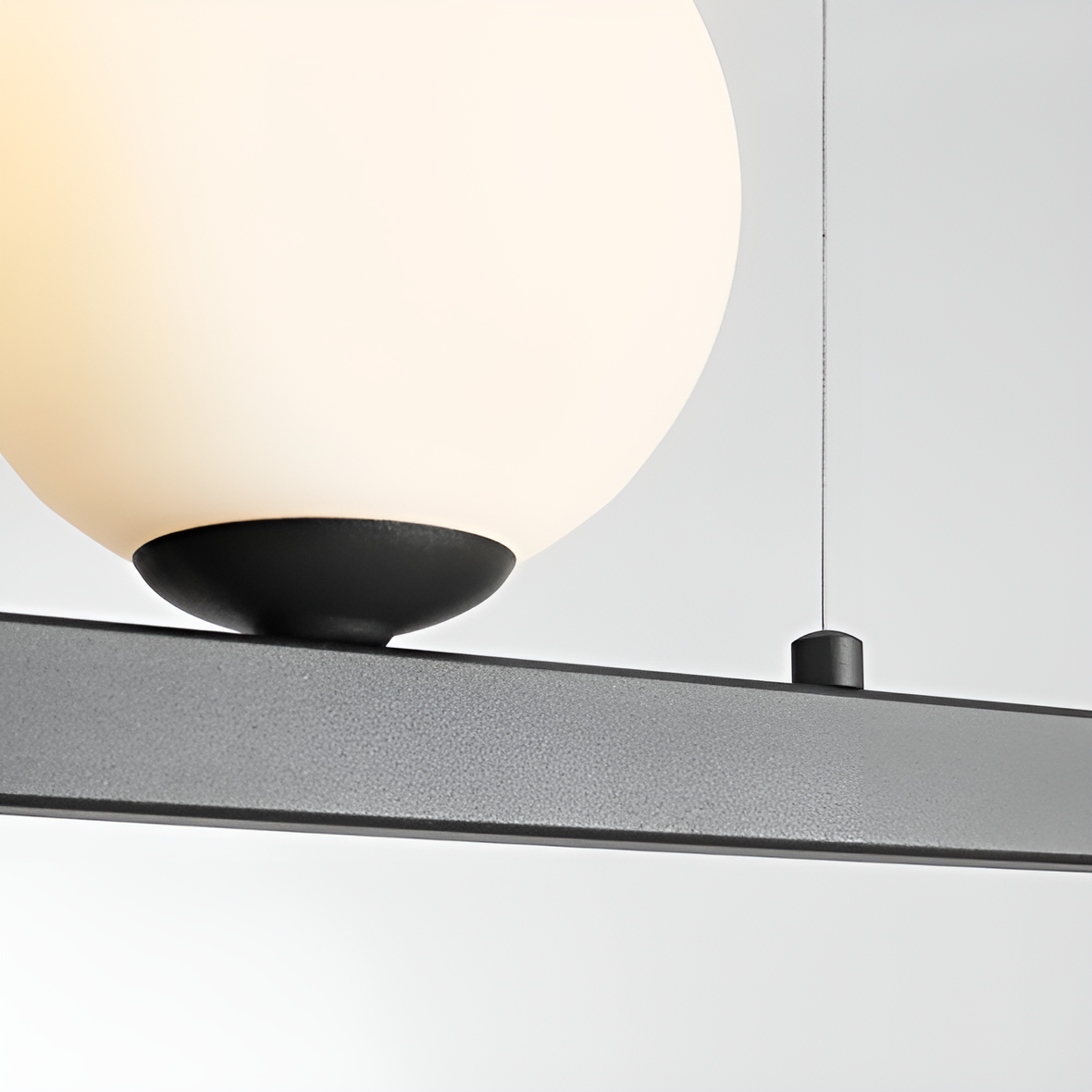Black hanging lamp.
