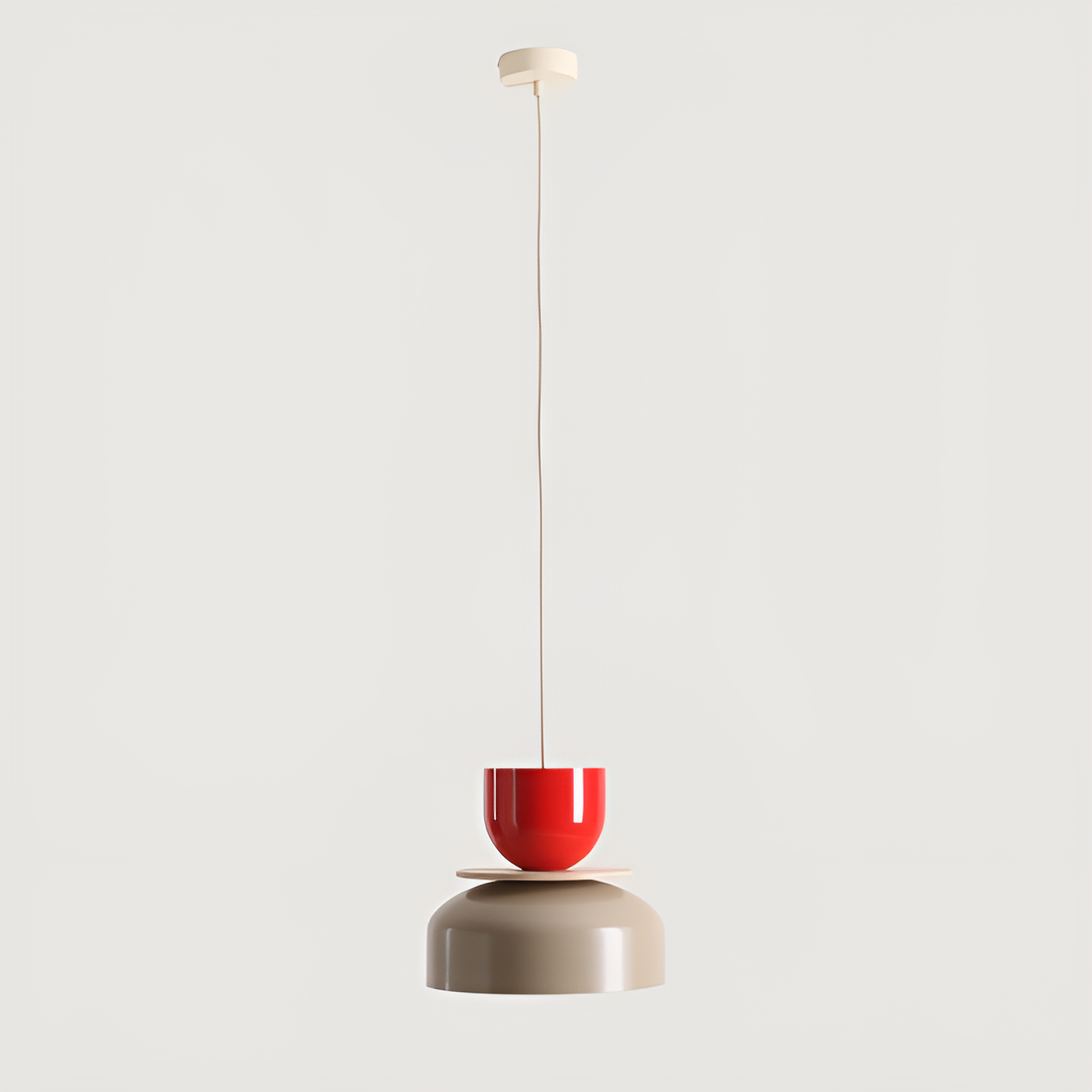 Lampa wisząca UTO czerwony z beżowym