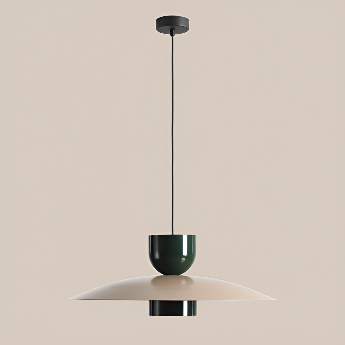 Lampa wisząca NUTTA beżowy z zielonym