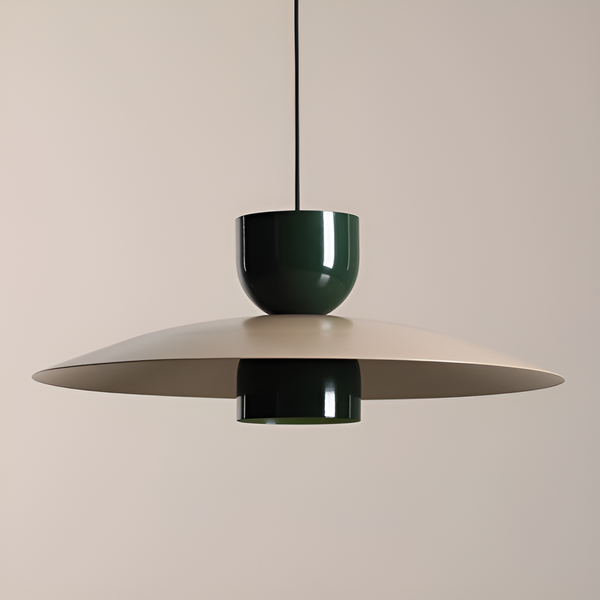 Lampa wisząca NUTTA beżowy z zielonym