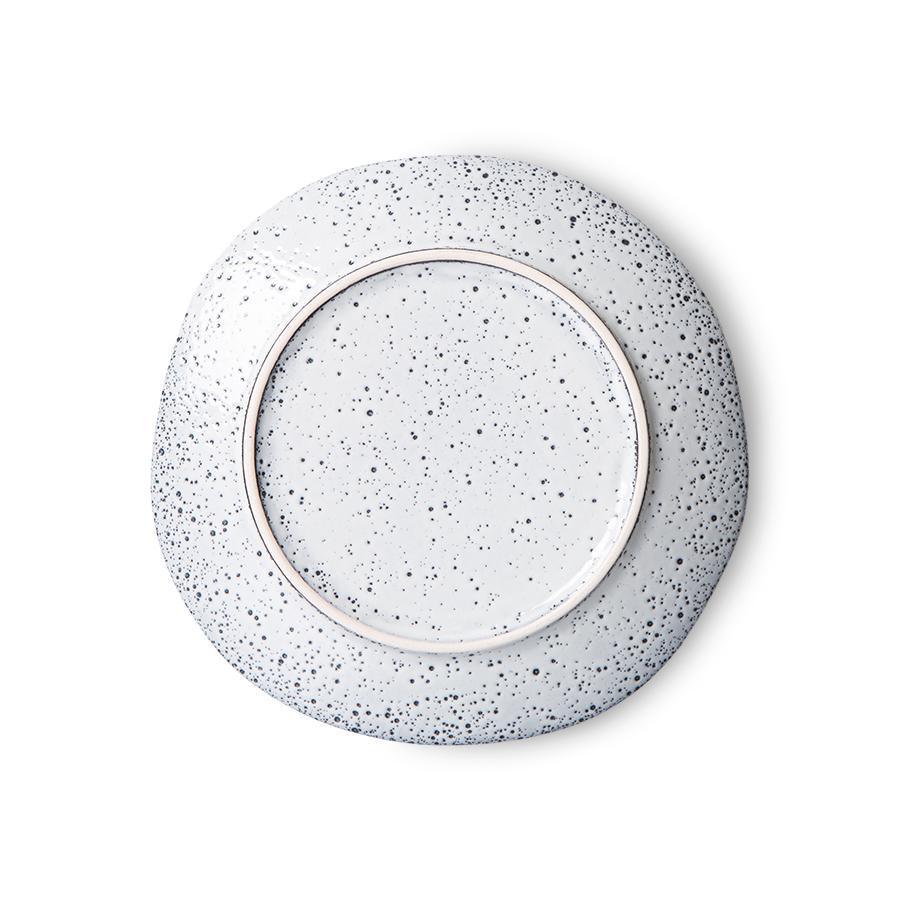 Ceramiczny talerz deserowy Bold&Basic kremowy 2 sztuki HKliving Eye on Design