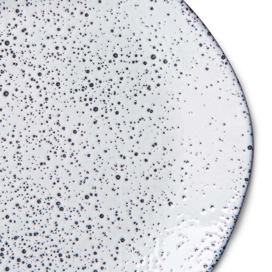 Ceramiczny talerz deserowy Bold&Basic kremowy 2 sztuki HKliving Eye on Design