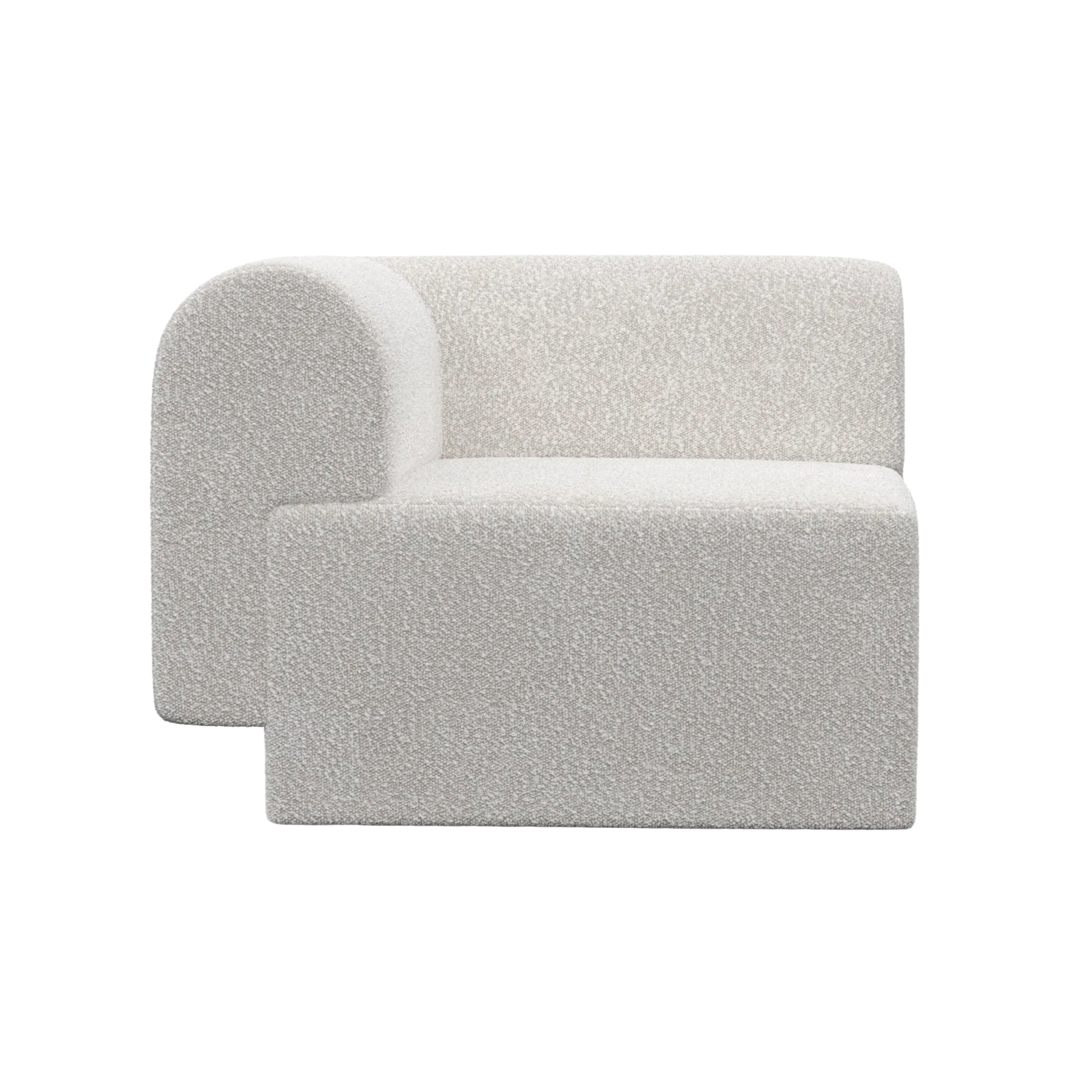 TORI Modular Sofa - Light Gray Boucle Corner Module