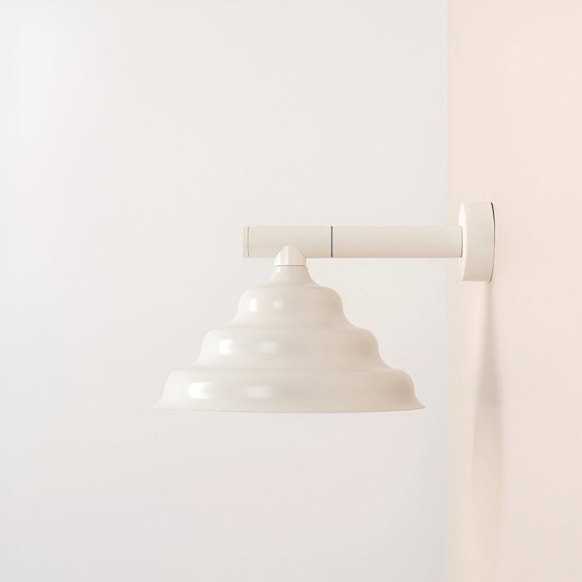 Cream wave wall lamp