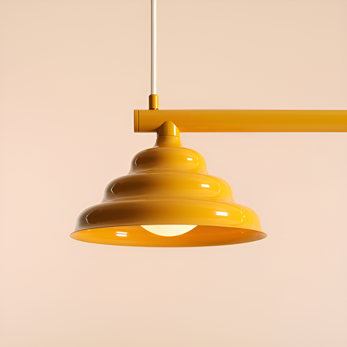 Hanging lamp Wave yellow trio