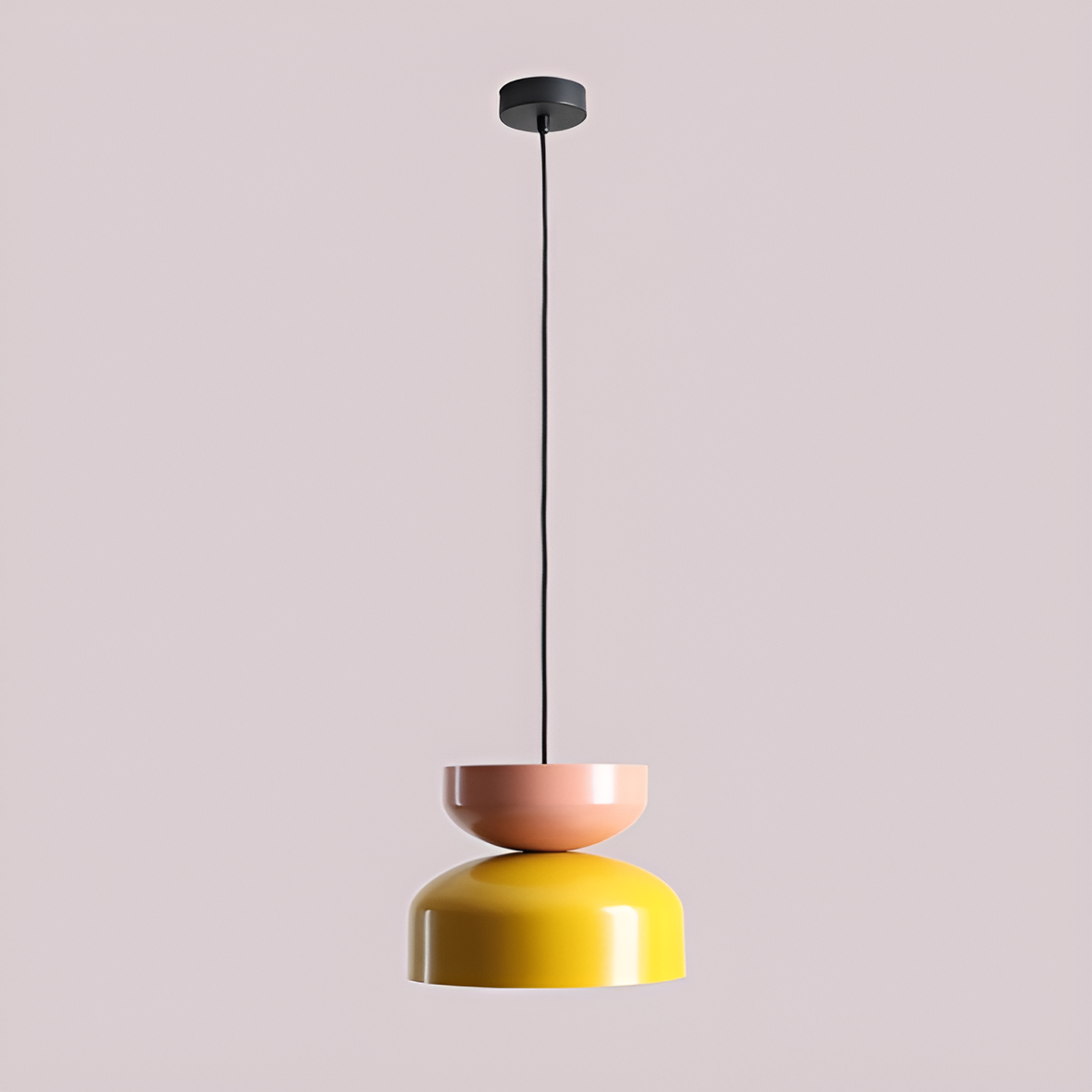 Lampa wisząca TULA koralowy z musztardowym