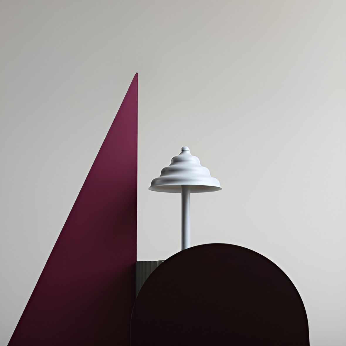 Lampa stołowa FALA szary