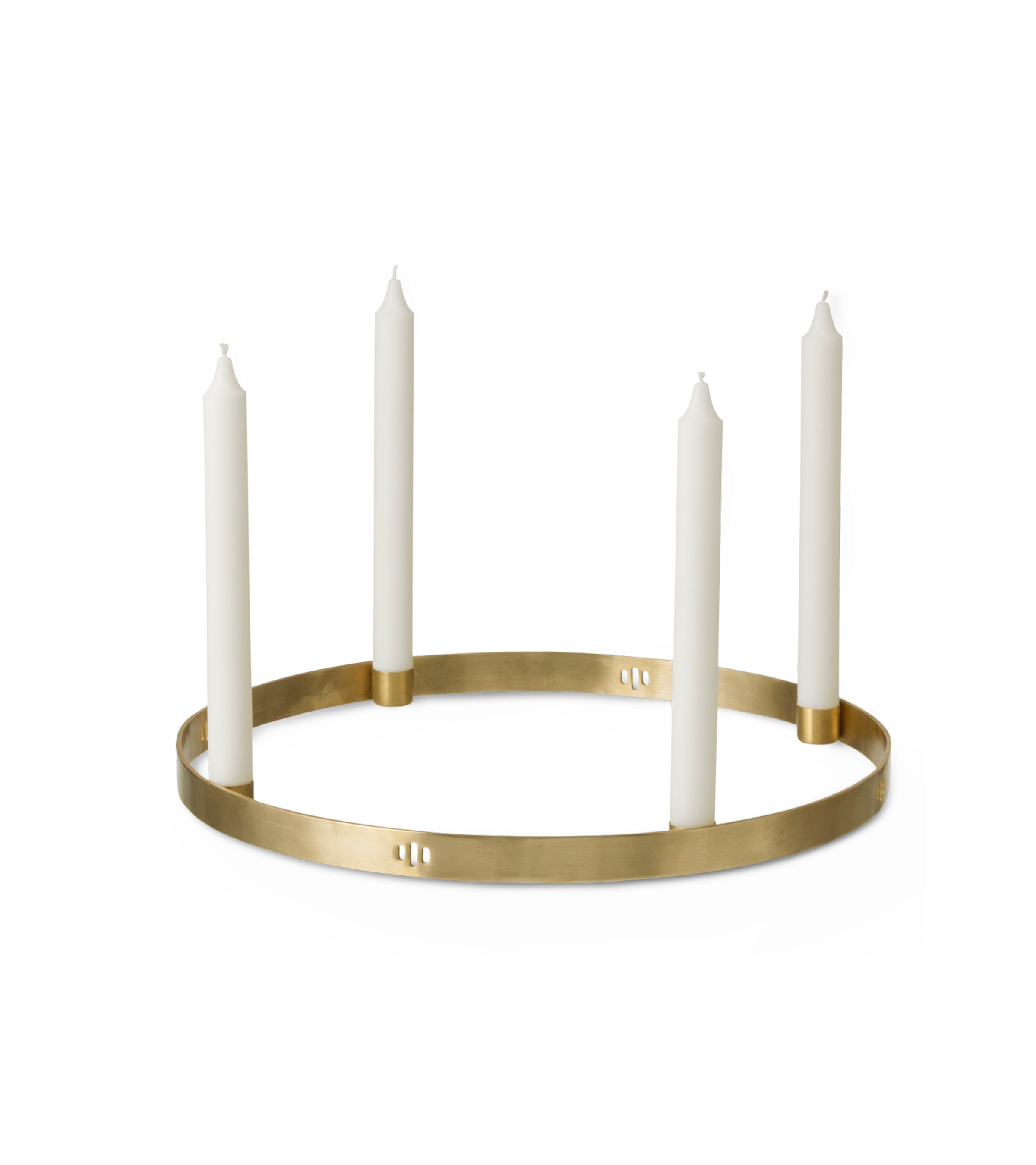 CIRCLE brass candlestick