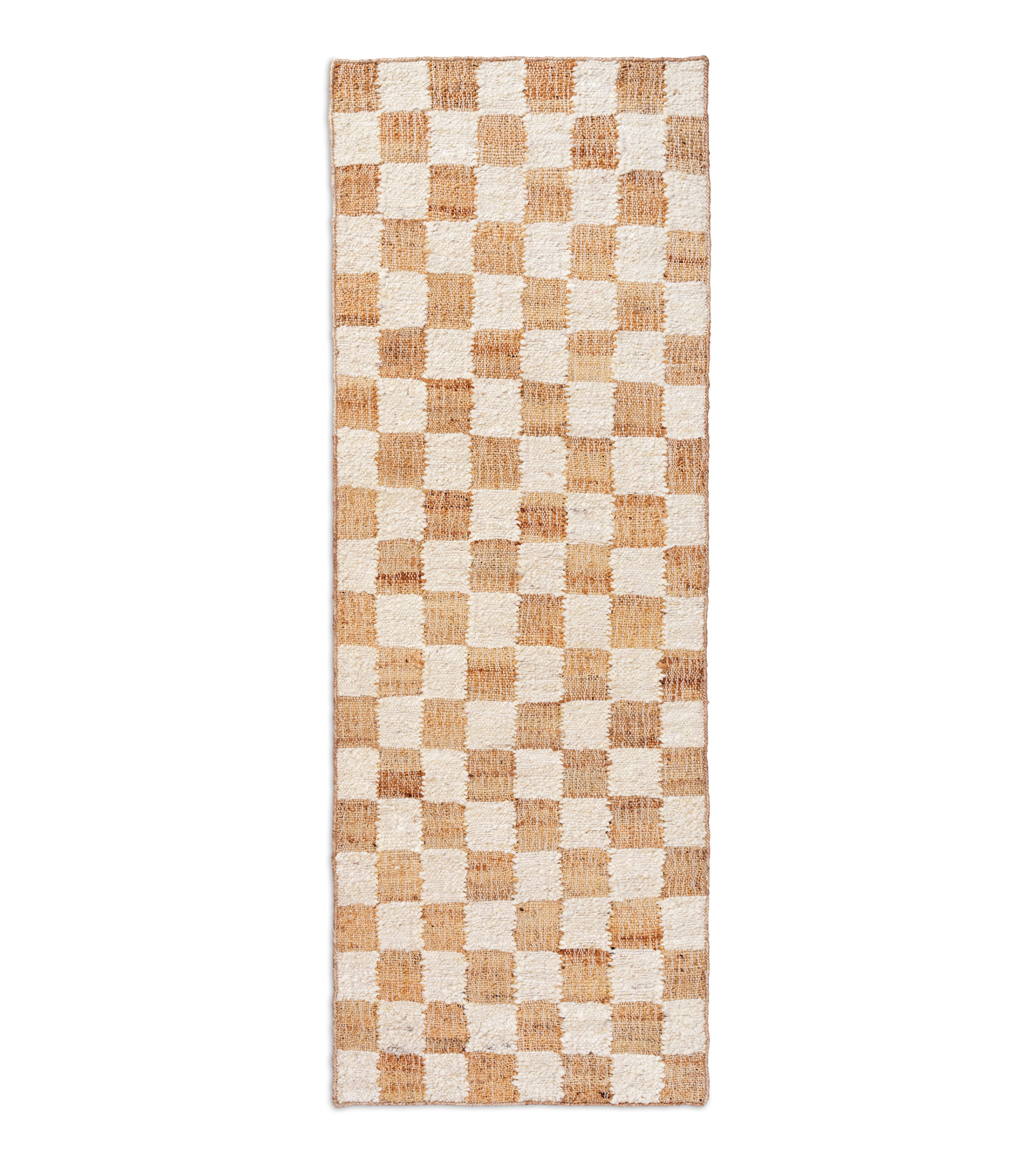 Woll-Jute-Teppich CHECK beige