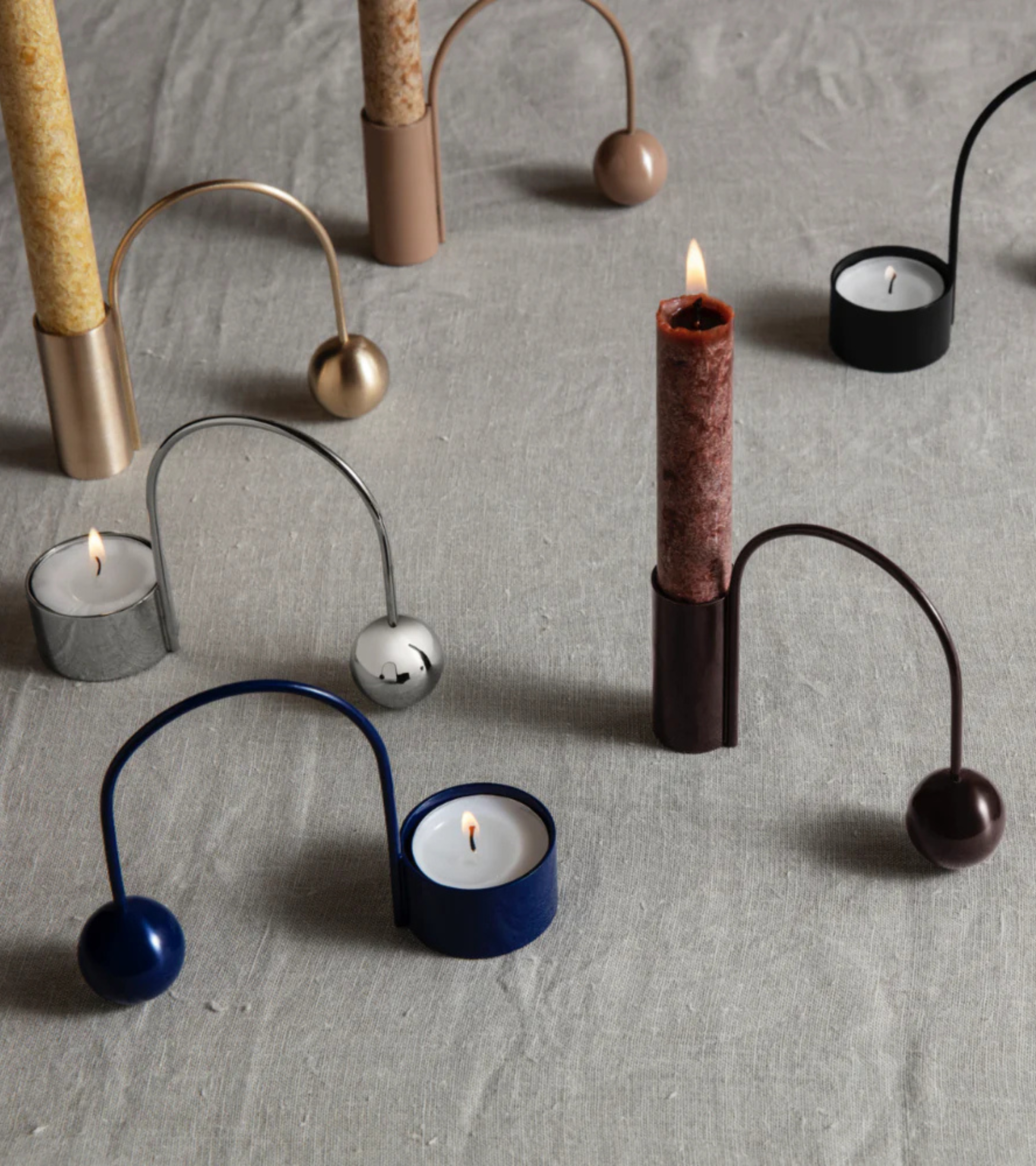 Świecznik BALANCE TEALIGHT srebrny