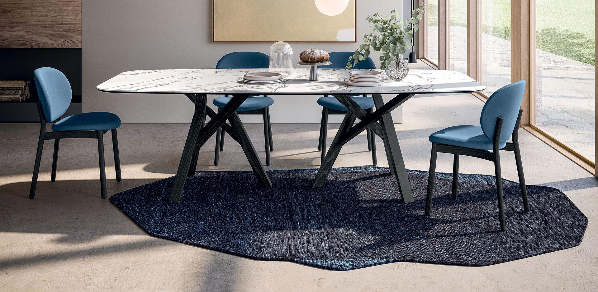 Dywan ROCHE niebieski Calligaris Eye on Design