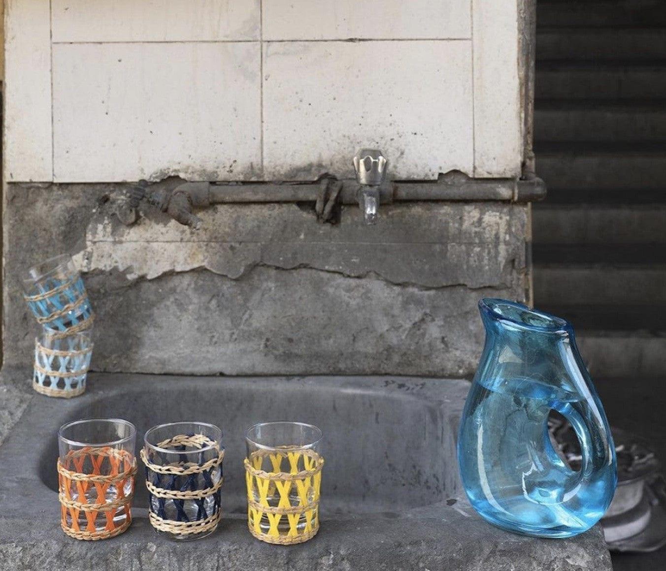 Dzbanek JUG WITH HOLE turkusowy Pols Potten Eye on Design