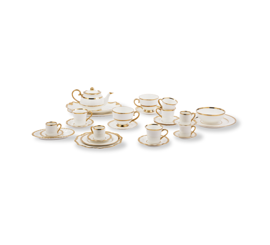 Zastawa stołowa GOLDEN FINDS porcelana