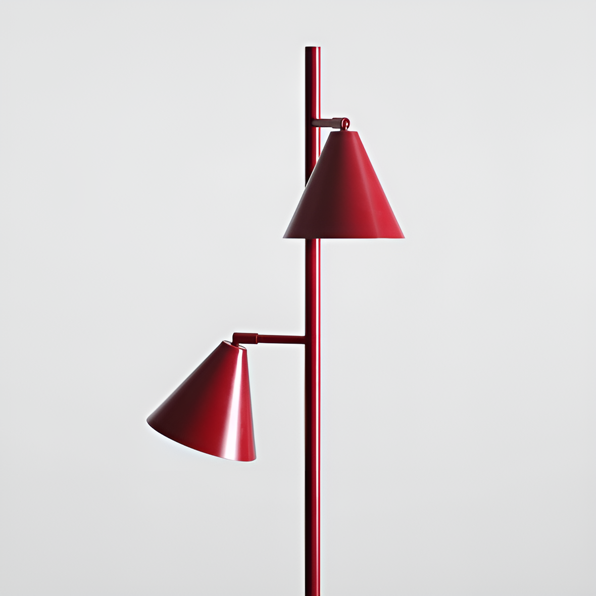 Lampa podłogowa FORM DUO czerwony