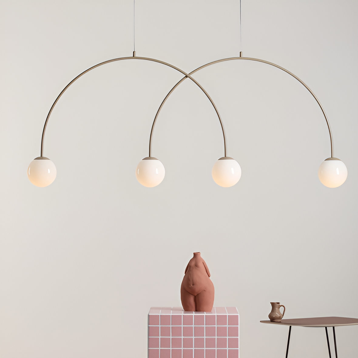 Lampa wisząca UNA DUO beżowy