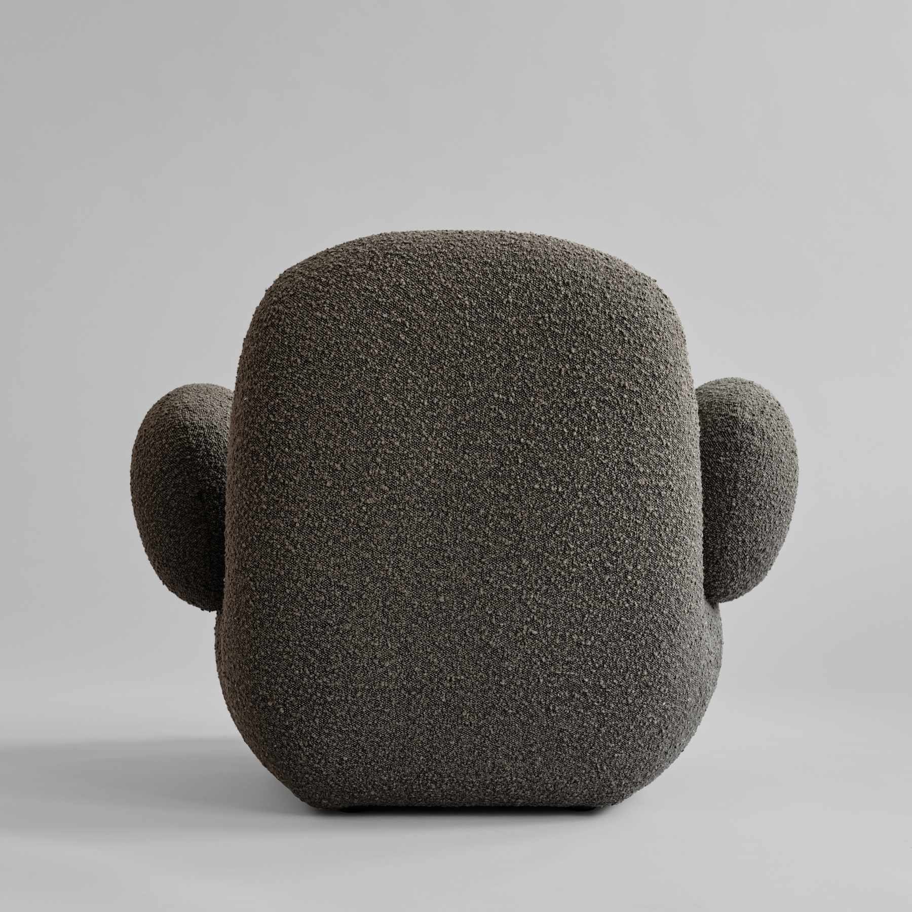 Fotel TOE FLAT szaro-brązowy bouclé