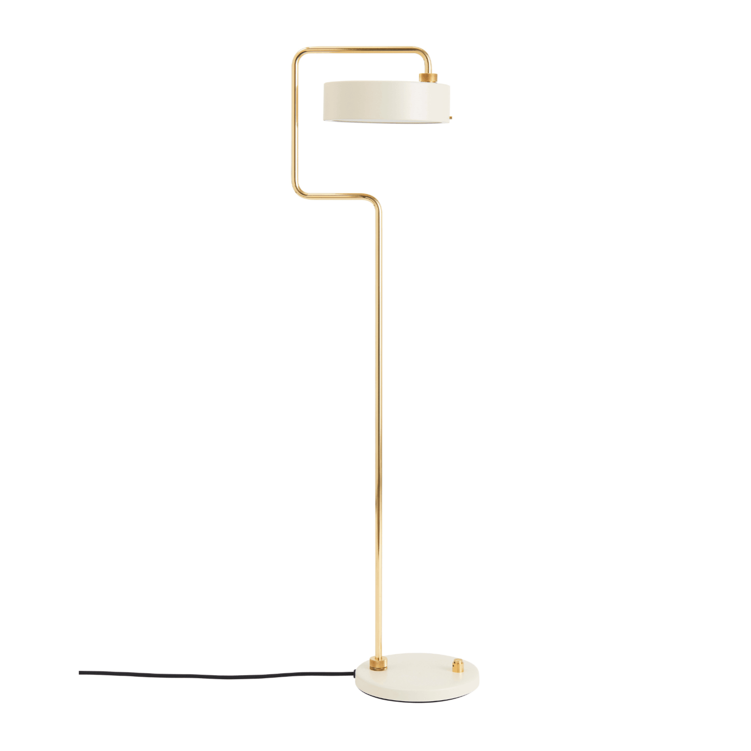 Lampa podłogowa do czytania PETITE MACHINE złamana biel ze złotym