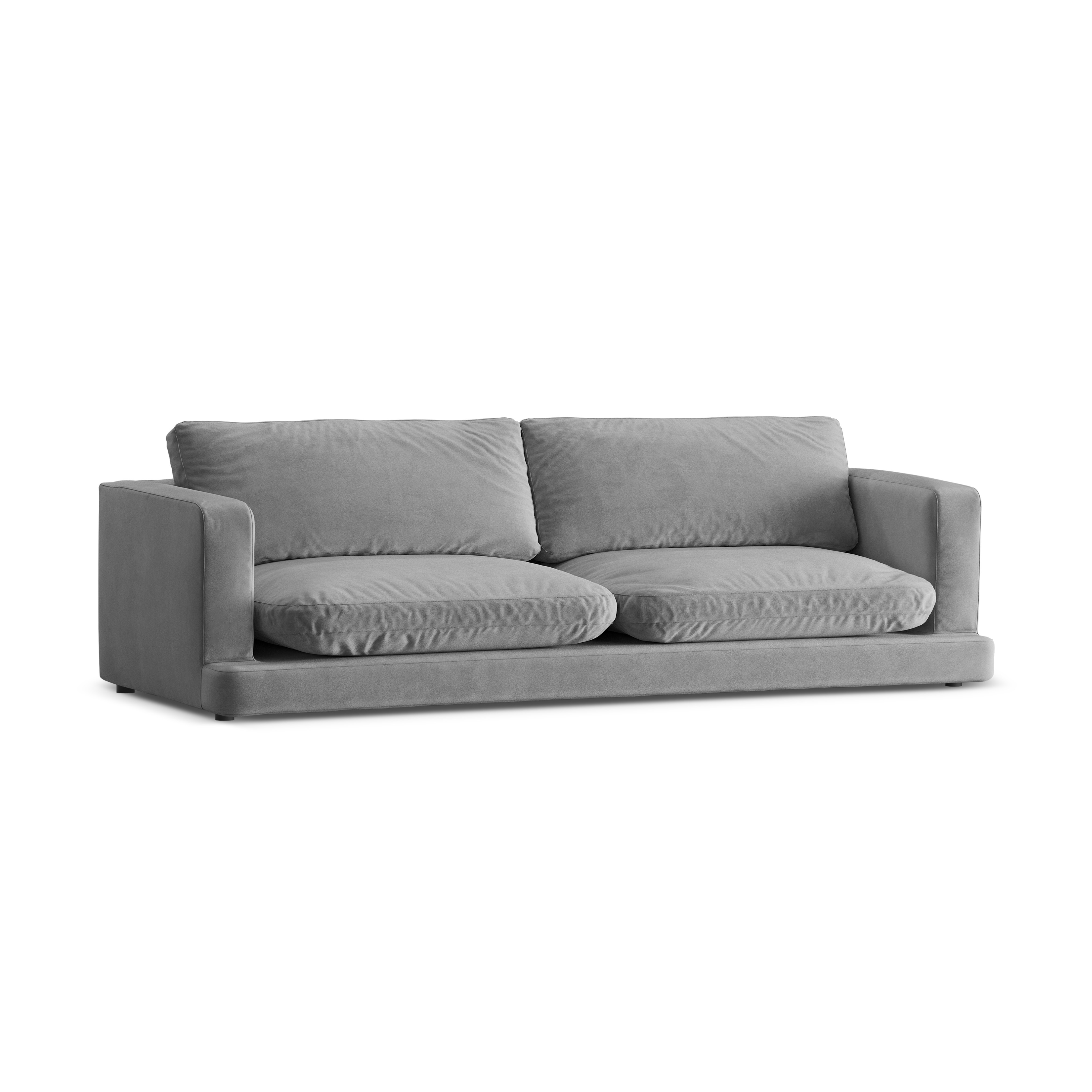 Sofa aksamitna 4-osobowa DAPHNE szary