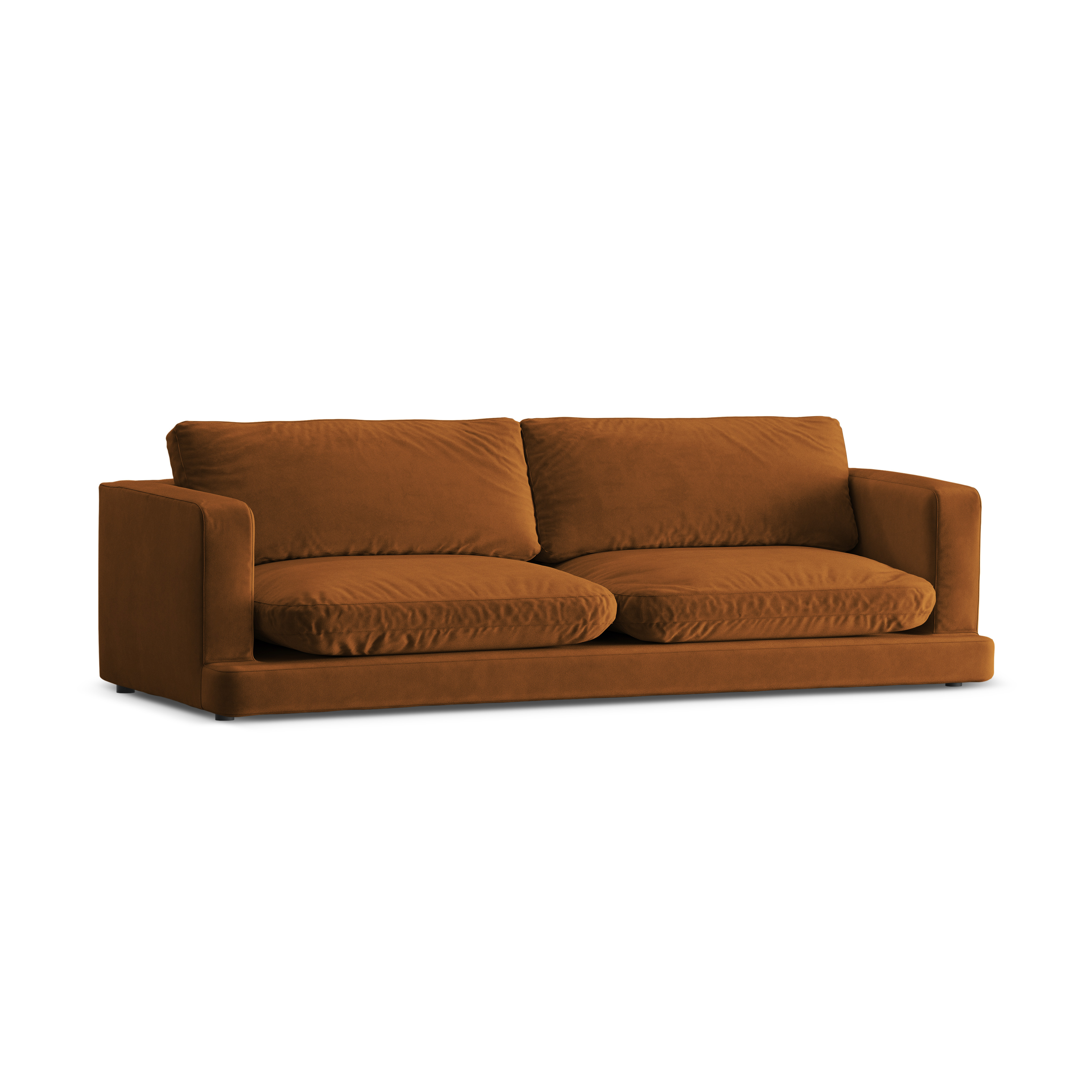 Sofa aksamitna 4-osobowa DAPHNE miedziany