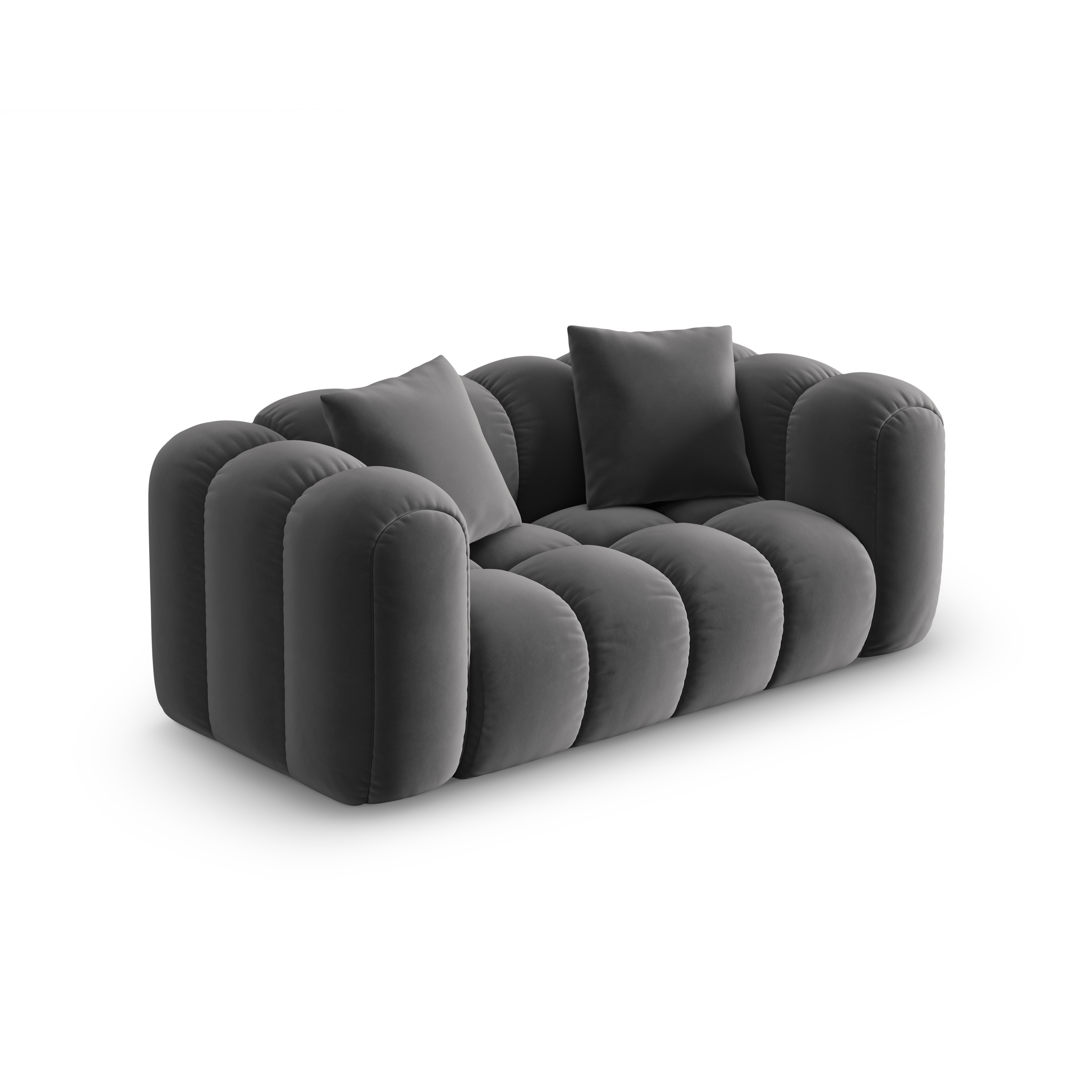 Sofa aksamitna 2-osobowa ASTRO szary