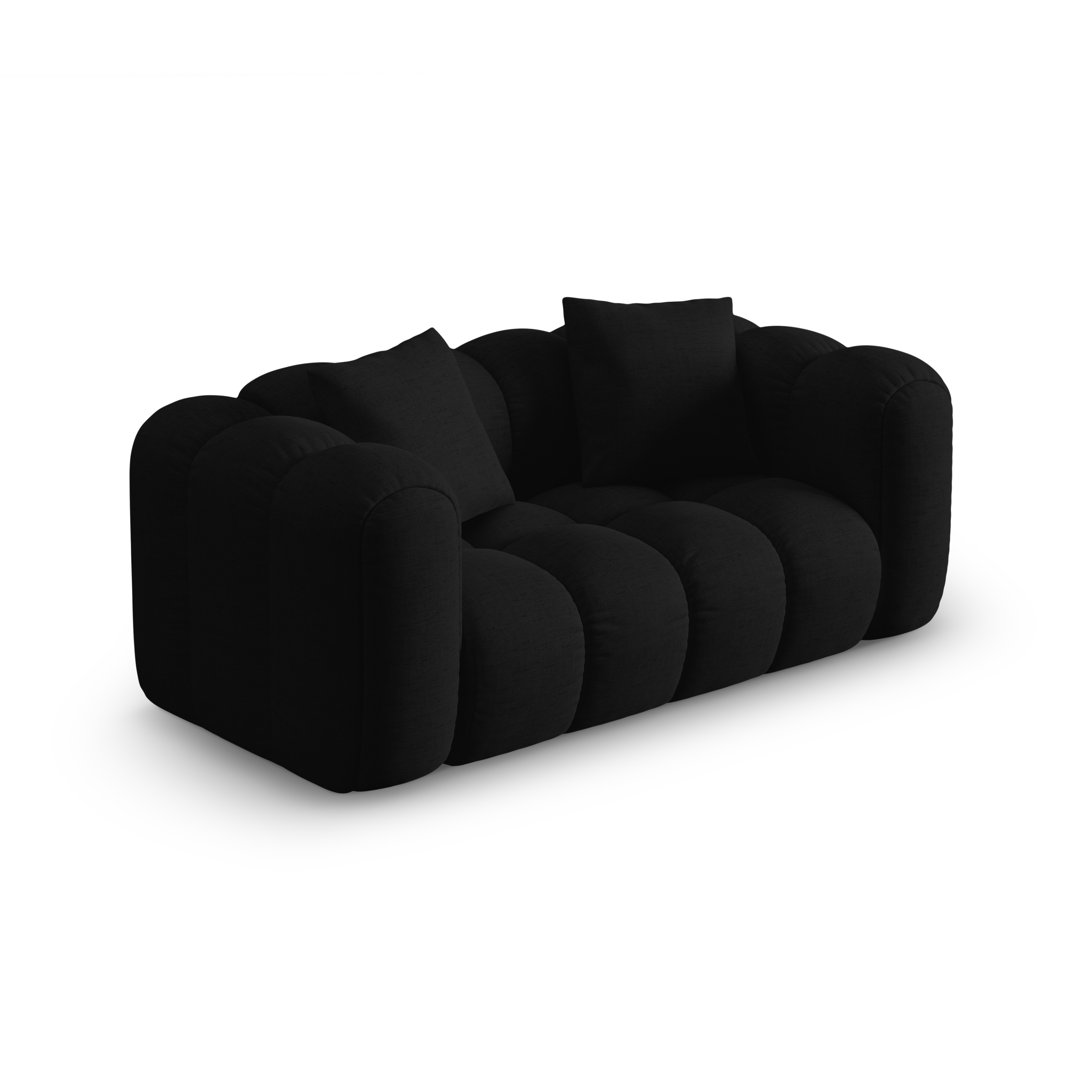 2-seater Sofa ASTRO black chenille