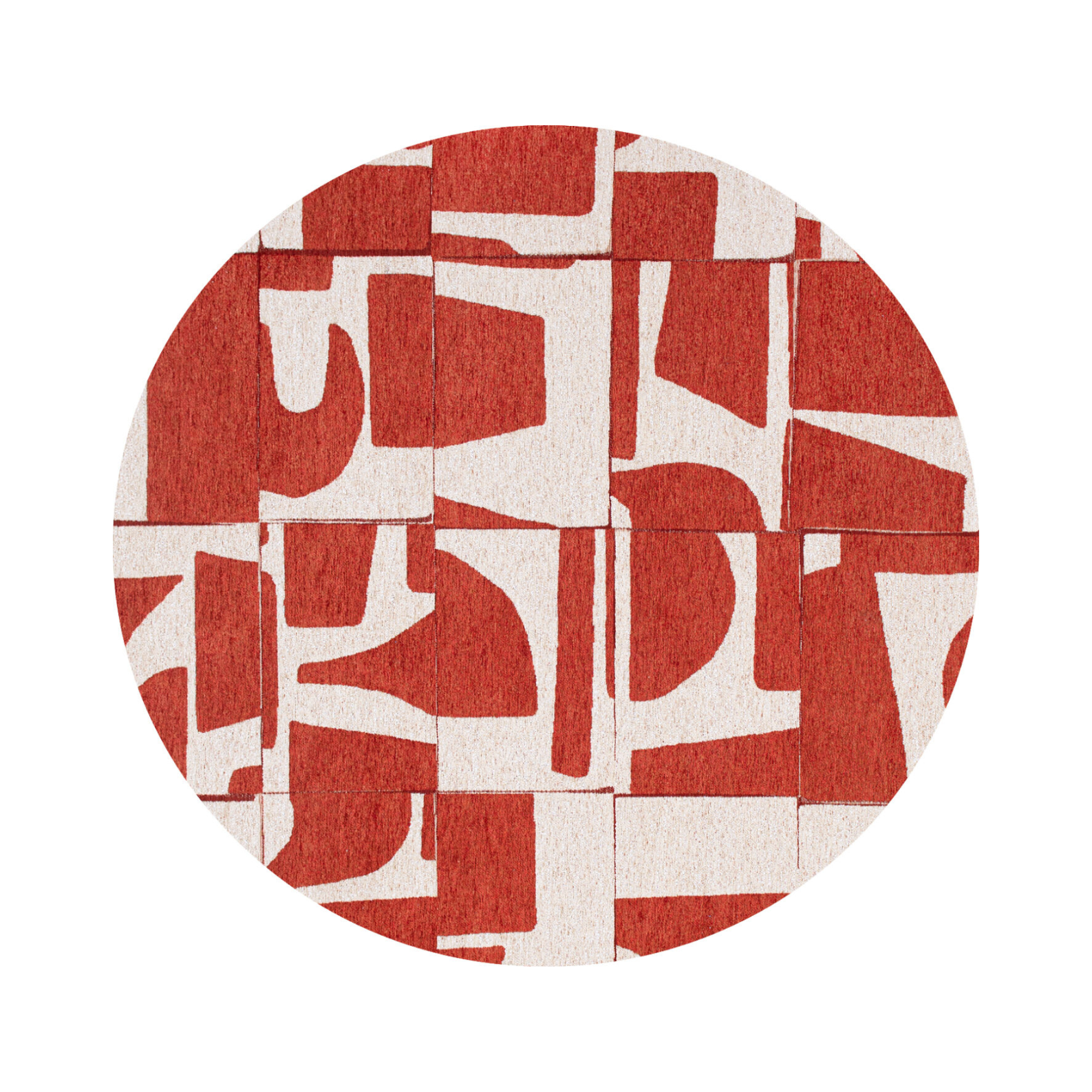 Dywan okrągły PAPERCUT RUST czerwony