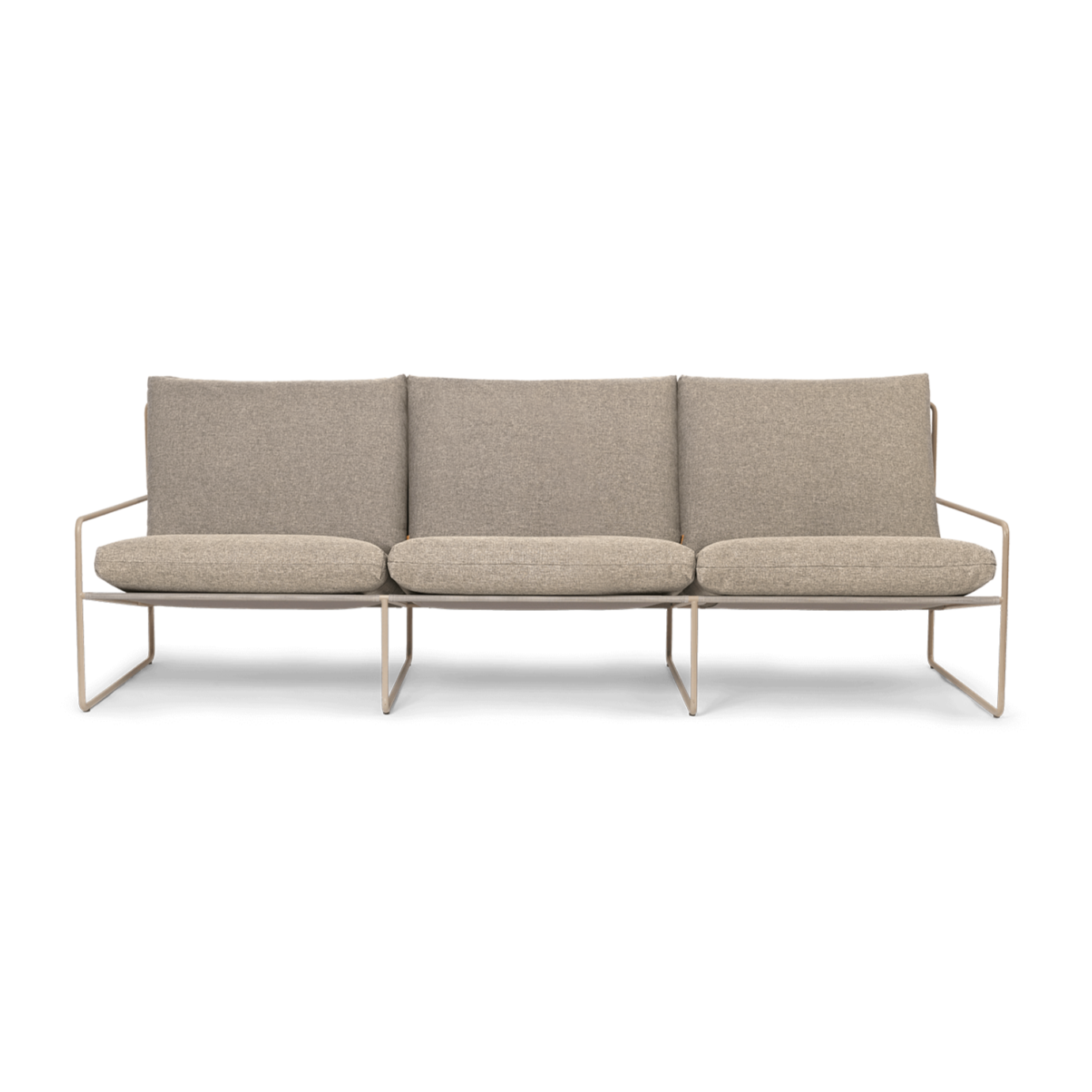 Sofa 3-osobowa zewnętrzna DESERT beżowy z beżową podstawą
