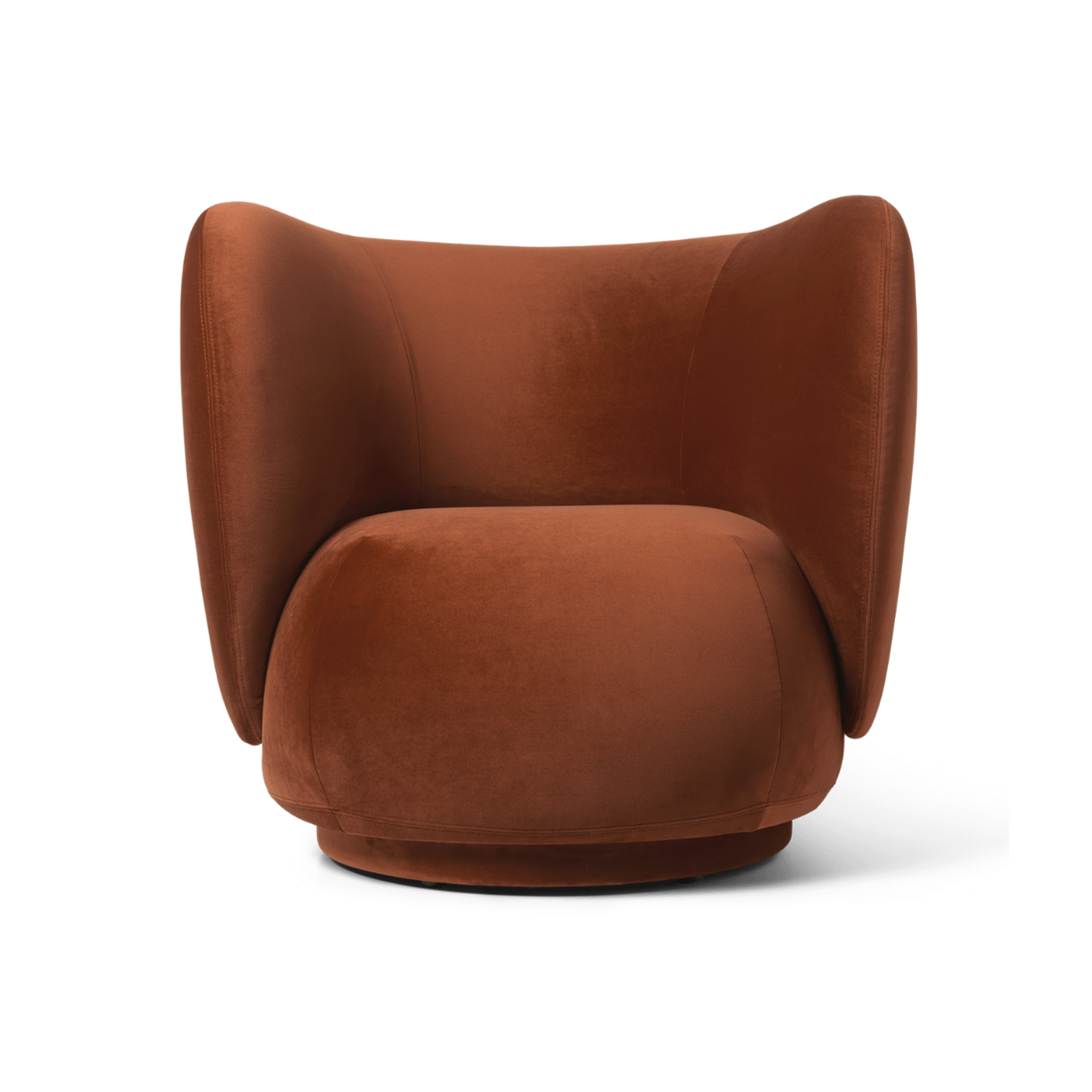 Fotel obrotowy RICO LOUNGE Rich Velvet rdzawy