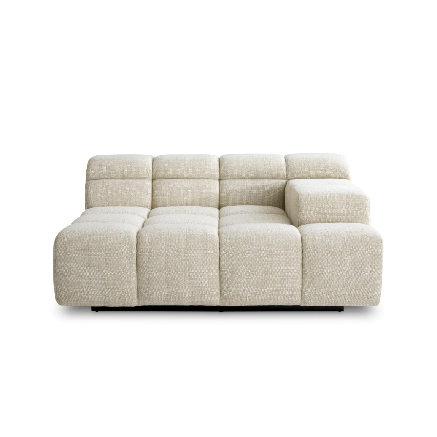 Sofa modułowa HUNTER - element końcowy prawy beżowoszary