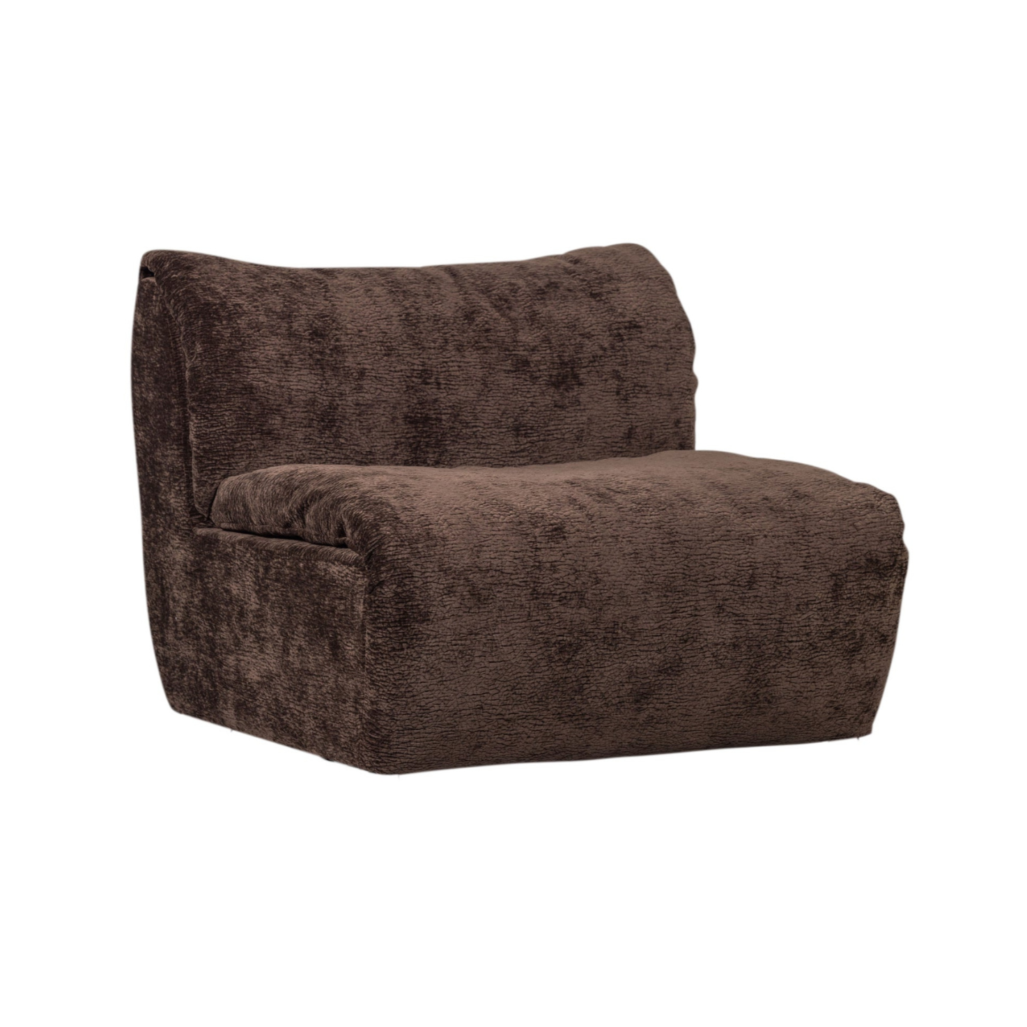 Sofa modułowa BAGGY - element ciemnobrązowy szenil