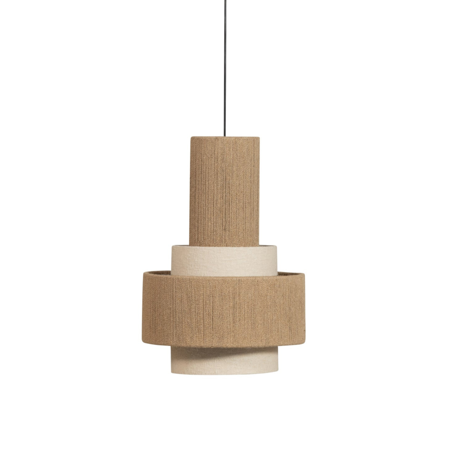 Lampa wisząca PELLE beżowy sznur
